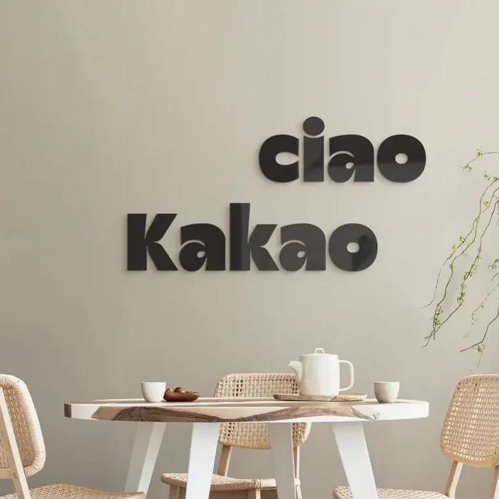 Acryldeko Ciao Kakao – aus der Cosy Kollektion