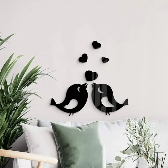 Acryldeko Spatzenliebe