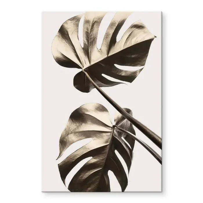 Acrylglasbild 1X Studio – Goldene Monstera