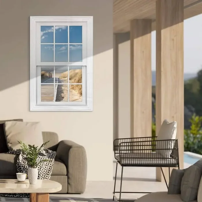 Acrylglasbild 3D Fenster – An der Ostsee