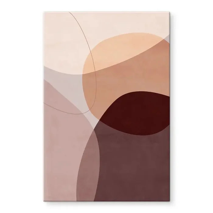 Acrylglasbild Abstrakte Formen in warmen Erdtönen – Böhmer