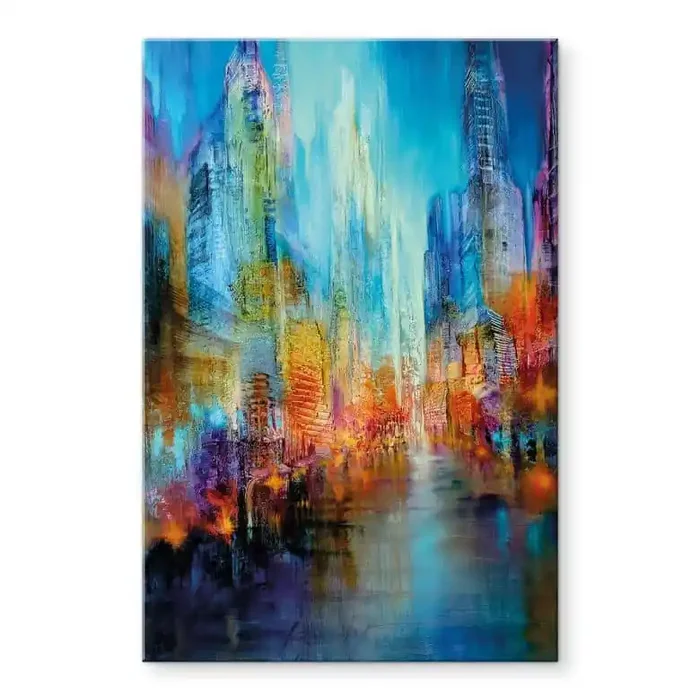 Acrylglasbild Abstrakte Großstadt – Schmucker