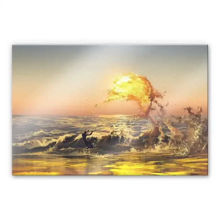 Acrylglasbild aerroscape – Feuer Surfer