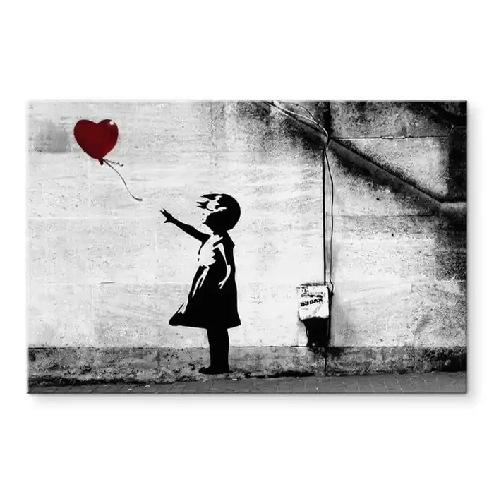 Acrylglasbild Banksy – Girl with balloon