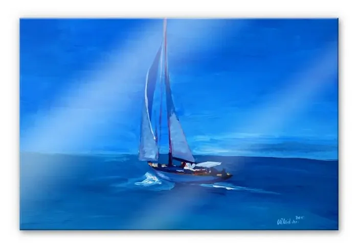 Acrylglasbild Bleichner – Sailing into the Blue