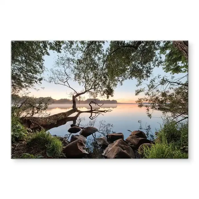 Acrylglasbild Blick auf den See – Keller