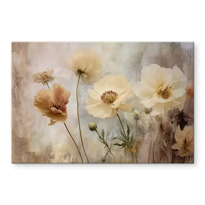 Acrylglasbild Blumenpracht in warmen Pastelltönen – Paksoylu