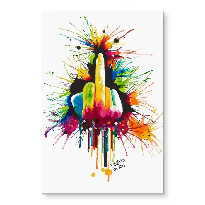 Acrylglasbild Buttafly – Fuck the System