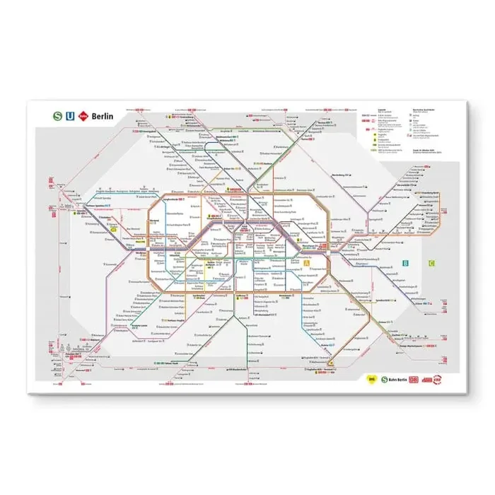 Acrylglasbild BVG Berlin – Netzplan Berlin