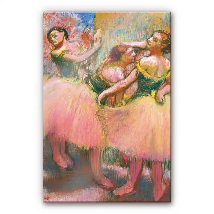 Acrylglasbild Degas – Drei Tänzerinnen mit grünen Korsagen