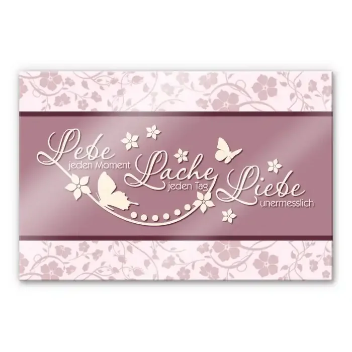 Acrylglasbild Lebe jeden Moment… Flieder