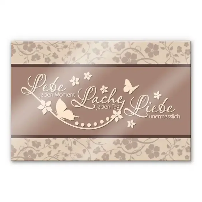 Acrylglasbild Lebe jeden Moment Macchiato
