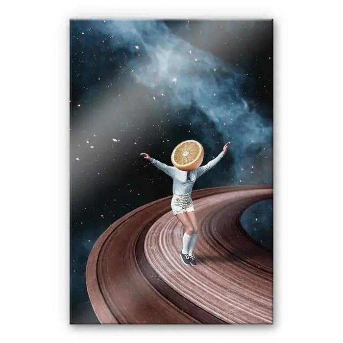 Acrylglasbild Léon – Jumping oranges in my head