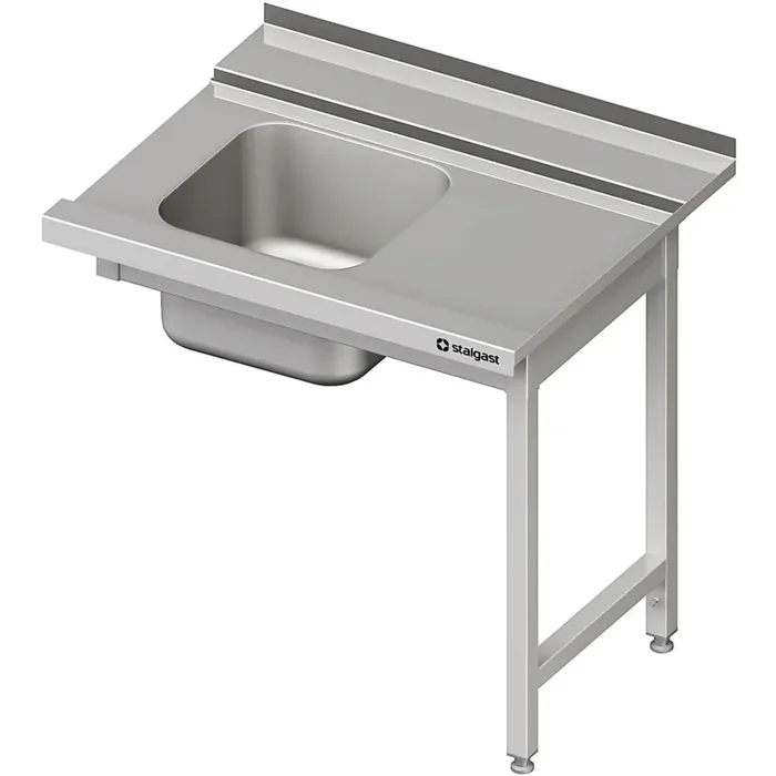 Additional table on two legs with a basin 700x750x850 mm Construction side left with edge Self-mounting left