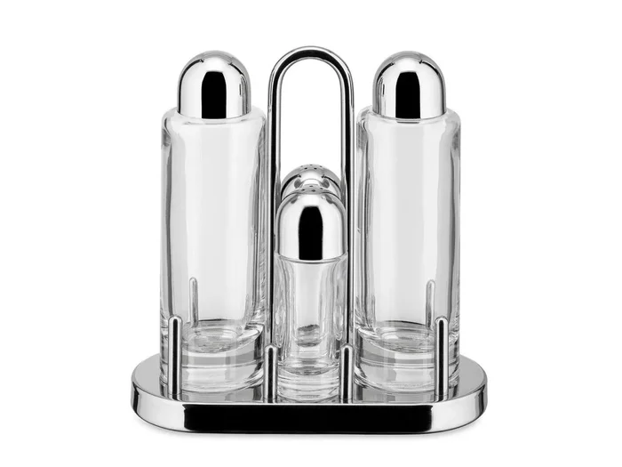 Alessi 5070 Gewürzset – Edelstahl Entworfen von Ettore Sottsass