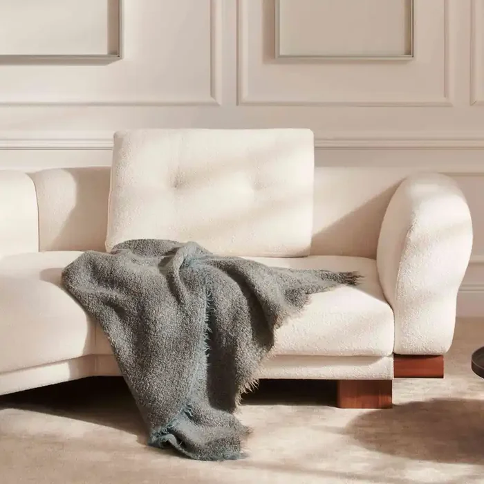 Alpaka Bouclé Plaid MULTI PLAID von Cassina – Grün