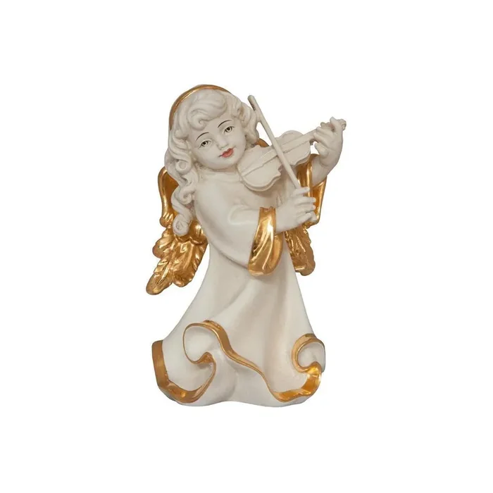 Alpenengel mit Geige Elfenbein Ton
