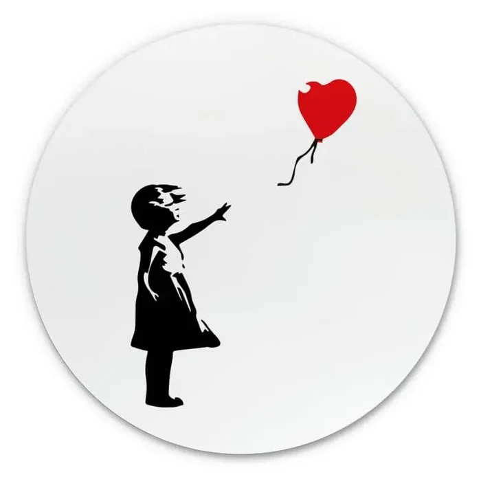 Alu-Dibond Banksy – Girl with the red balloon – Rund