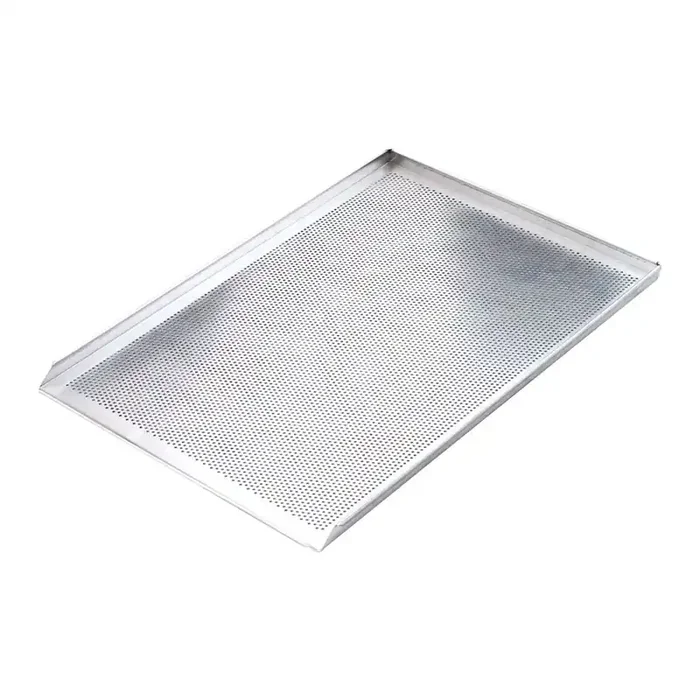 Aluminum baking tray, perforated, thickness 1.5 mm, 600×400 mm