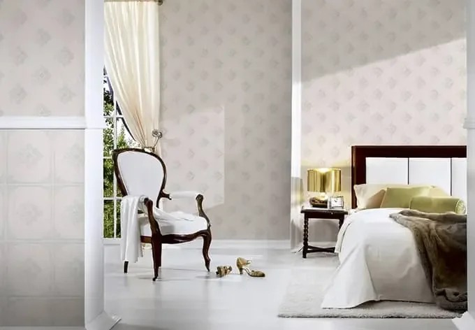 Architects Paper Textiltapete Tessuto Barocktapete mit Ornamenten creme, grau