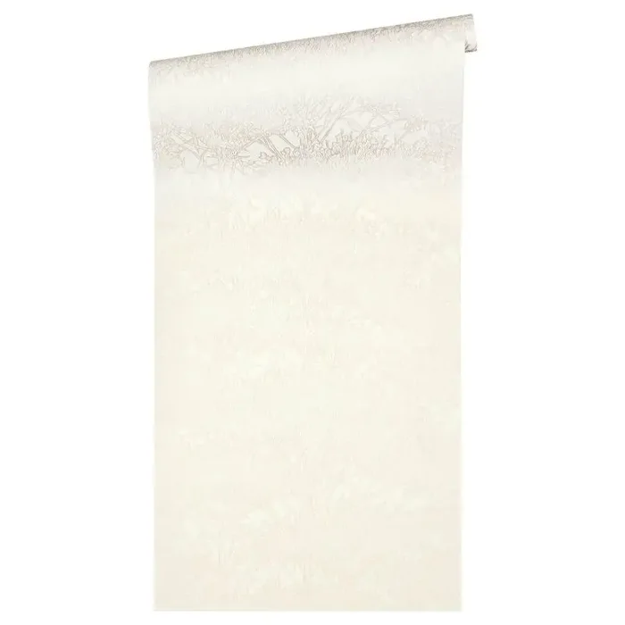 Architects Paper Vliestapete Absolutely Chic Blumentapete floral creme, grau, metallic