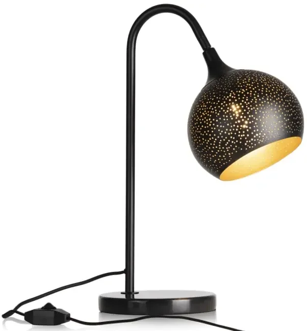 Arjen Tischlampe 1*E27 – Schwarz/Gold