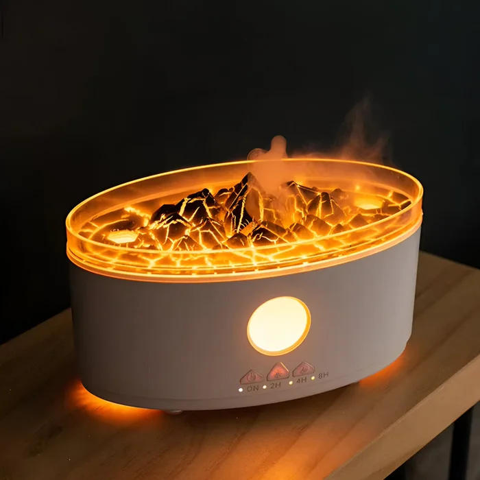 Aroma Diffuser mit Vulkanflammen-Effekt – Ultrasonic Raumduft Diffuser