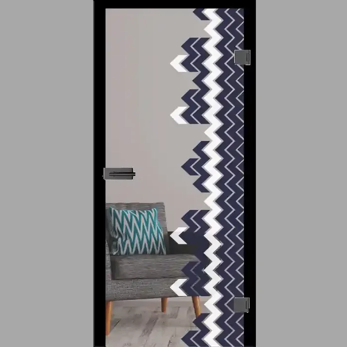 Arrow Mattprint – Ganzglastüren / Glastüren mit Zarge Komplettset – Erkelenz