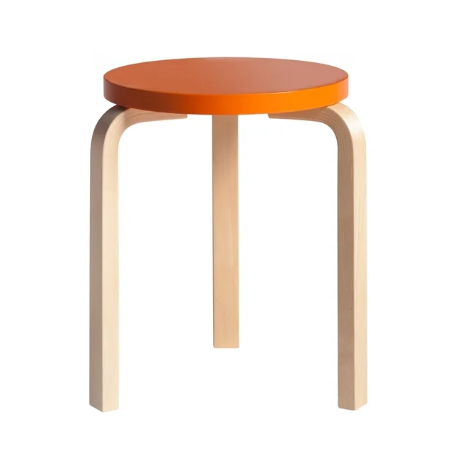 artek 60 Hocker Birke/Orange