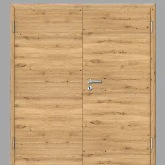 Asteiche Doppeltüren / Doppelflügeltür mit Zarge CPL Maserung Quer