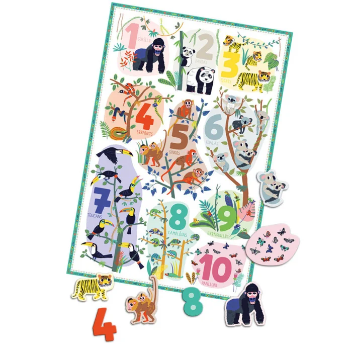 Aufkleber meine erste Tasche mit Zahlenmagneten Auzou