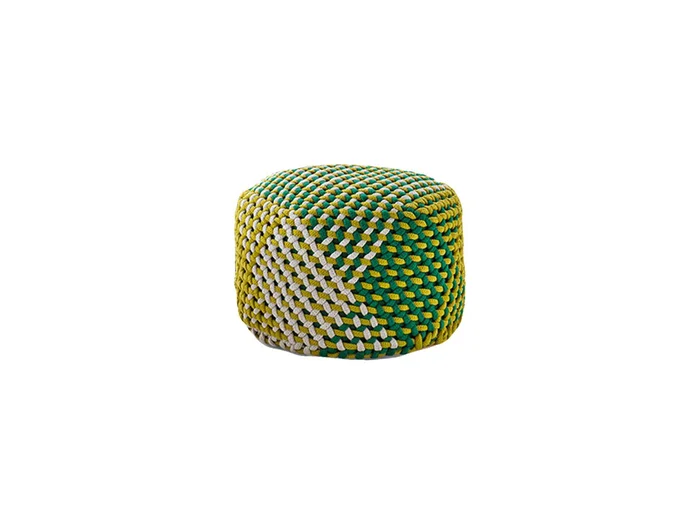B&B Italia Tramae Pouf Outdoor – Ø60 cm / Grüne Webart Entworfen von unPIZZO