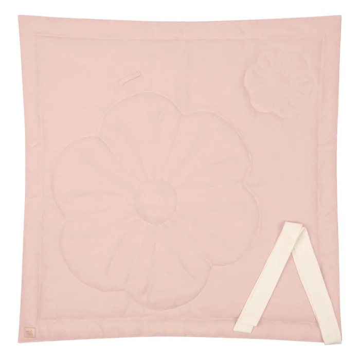 Babydecke aus Leinen Moi Mili Light Pink