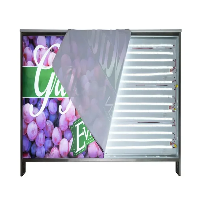 Backlit fabric incl. print Long drink counter corner section (750x1020mm)