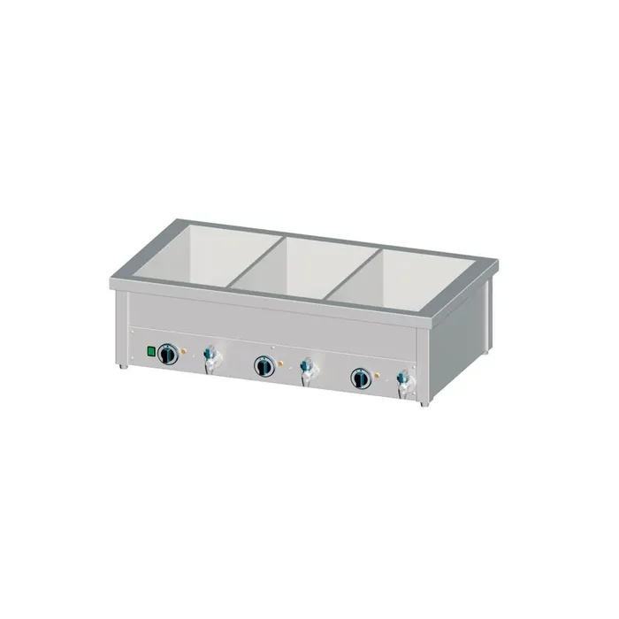 Bain-Marie Tischgerät mit separaten Becken 760 x 600 x 310 mm für 2 GN1 Behälter