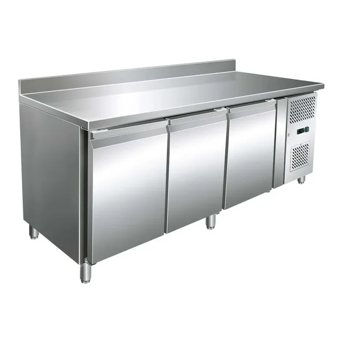 Bakery freezer counter with three doors, EN 600 x 400