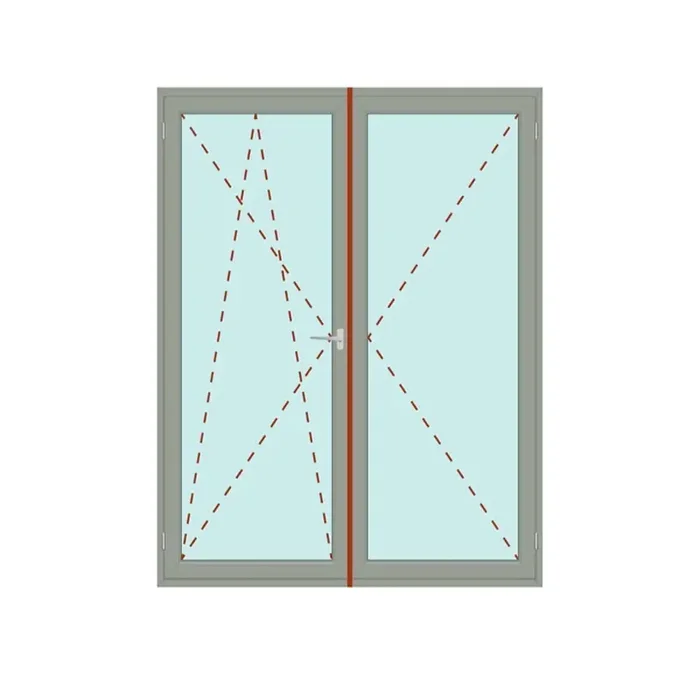 Balkontür System 76/3S 2-flg. Dreh-Kipp / Dreh