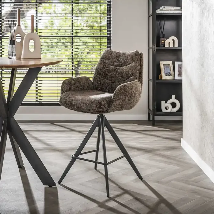 Barhocker Drehstuhl Barstuhl Lounge Taupe