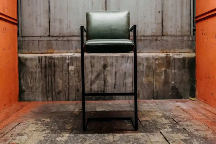 Barstuhl Freischwinger Leder Debra