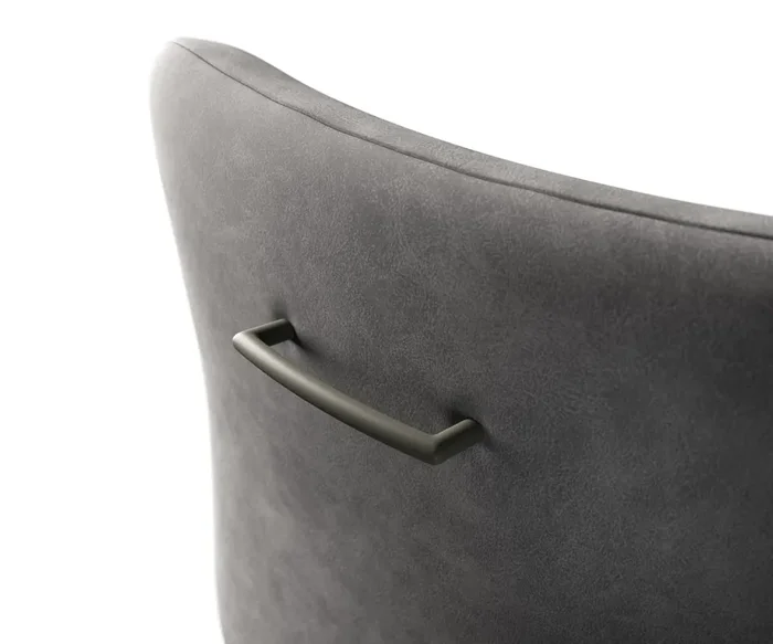 Barstuhlgriff Flex-Rund Metall Effektlackierung Titan