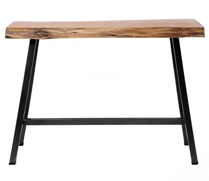 Bartisch Stehtisch Wood Akazie Baumkante Industrial 125 x 46