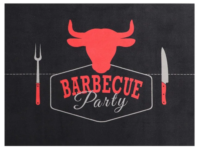 BBQ Grillunterlage | BARBECUE schwarz | 90×120 cm