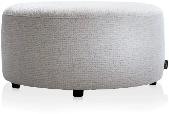 BeautiQ – Chic Hocker – rund 80 cm – Creme