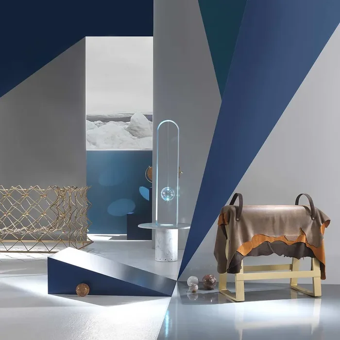 Beistelltisch SURANDE mit Lampe von Alessandro Zambelli