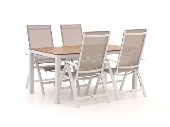 Bellagio Avenza/Fidenza 160 cm Gartenmöbel-Set 5-Teilig verstelbaar