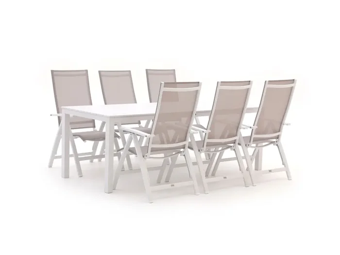 Bellagio Avenza/Menzano 220 cm Gartenmöbel-Set 7-teilig verstellbar