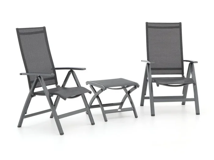 Bellagio Avenza/Pronto Balkonmöbel-Set 3-teilig verstellbar