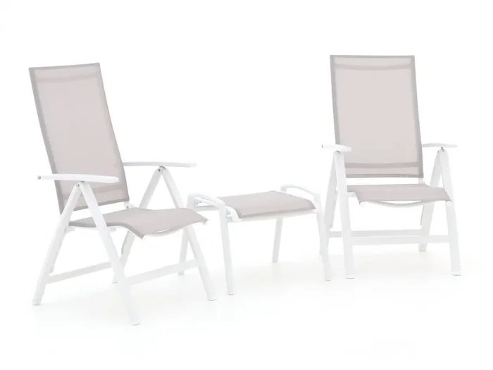 Bellagio Avenza/Stresa Balkonmöbel-Set 3-teilig verstellbar