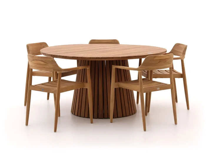 Bellagio Balba/Santa Severina ø150 cm Gartenmöbel-Set 6-Teilig Stapelbar