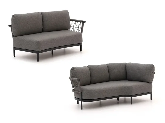 Bellagio Calizzano Gartensofa 2-Sitzer 168 cm inkl. Eckelement + rechter Arm 3-Sitzer 214 cm